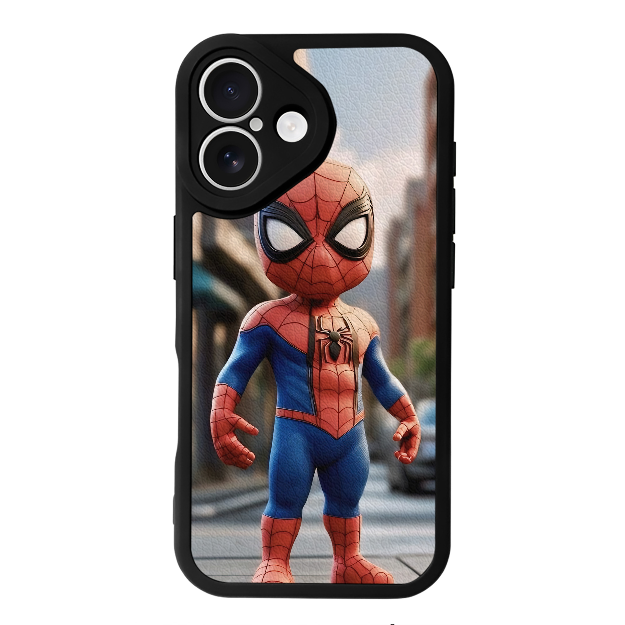 （画像用） Spider Man スパイダーマン 【iPhone 16シリーズ対応】シリコンスマホケース（レザー調） 材質：シリコン